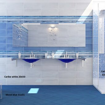 caribe blue&white